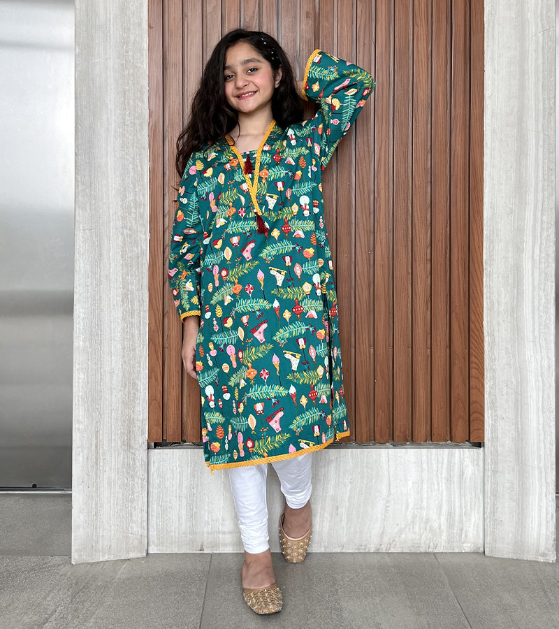 Printed Kurti And Pajama (SFKP-23-052)