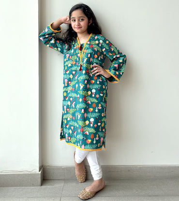 Printed Kurti And Pajama (SFKP-23-052)