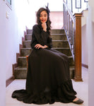 Plane Georgette Black maxi