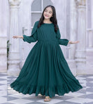 Plane Georgette Green maxi